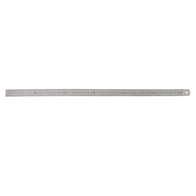 Buy Stainless Steel Double Side Measuring Straight Edge Ruler 60cm Silver from