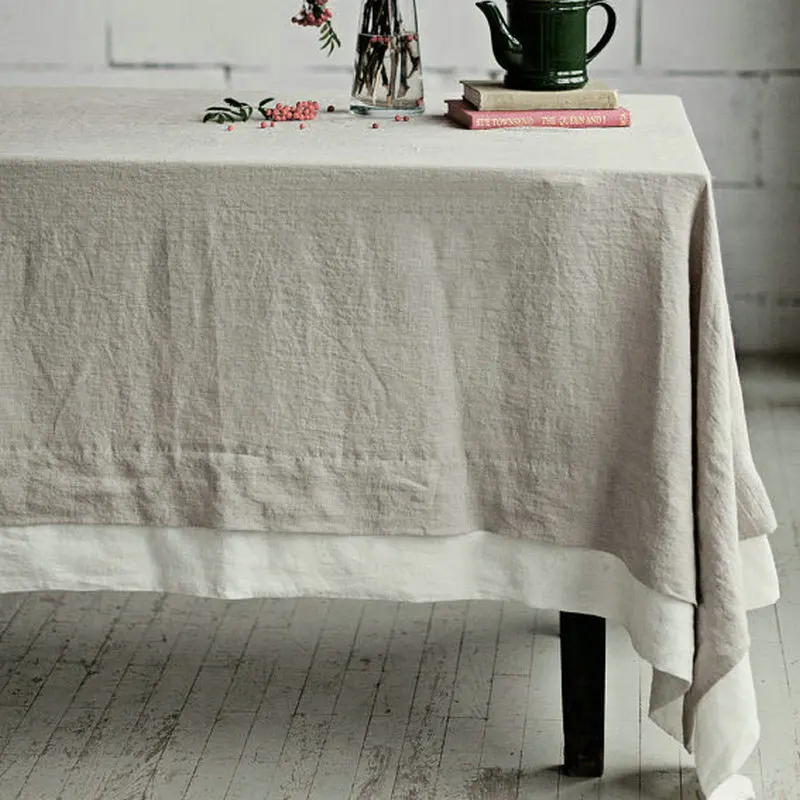 

Linen Table cloth 100% French Linen Patchwork Home Decor wedding tableclothes