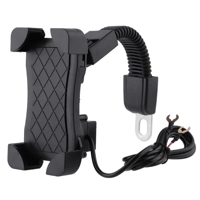 

VODOOL Motorcycle Handlebar Mount Holder Moto USB Charging Adapter Support Bracket Mount Stand for Mobile Phone GPS Navigation