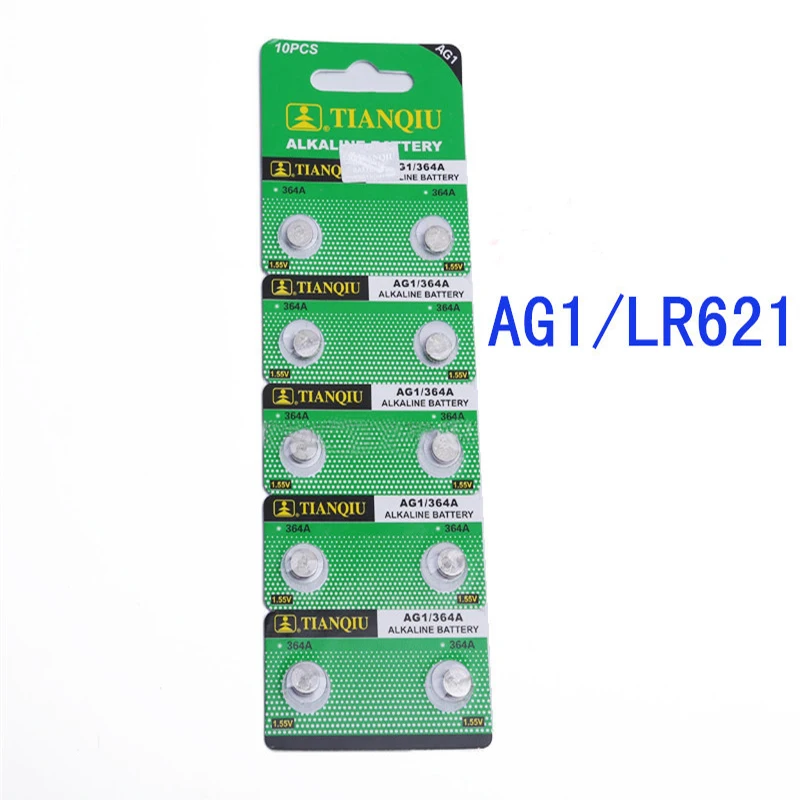 20 шт. AG1 LR621 364A SR621SW 1,55 V 621 батарея для часов Щелочная Кнопка ячейка батарея для часов монета 364 батарея электронная