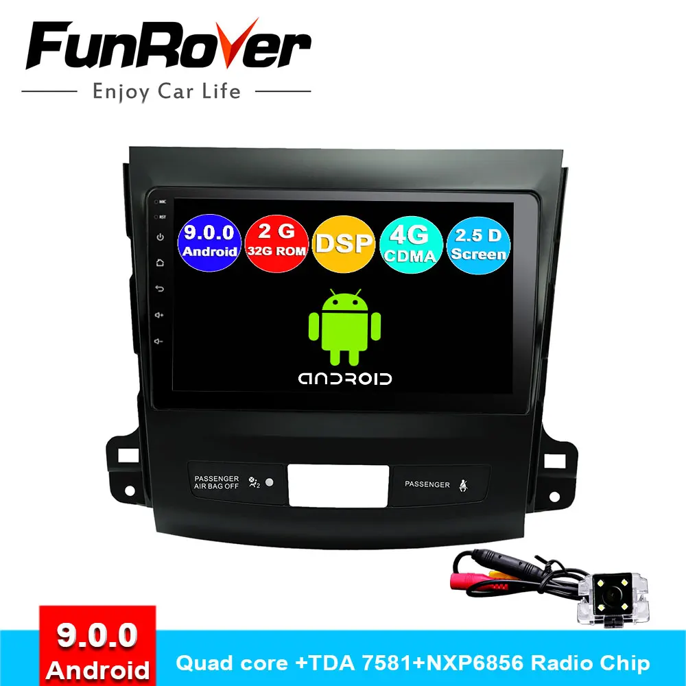 Excellent FUNROVER 2.5D+IPS android 9.0 car dvd gps multimedia player For Mitsubishi Outlander xl 4007 car navigation radio audio player 0 Excellent FUNROVER 2.5D+IPS android 9.0 car dvd gps multimedia player For Mitsubishi Outlander xl 4007 car navigation radio audio player 0
