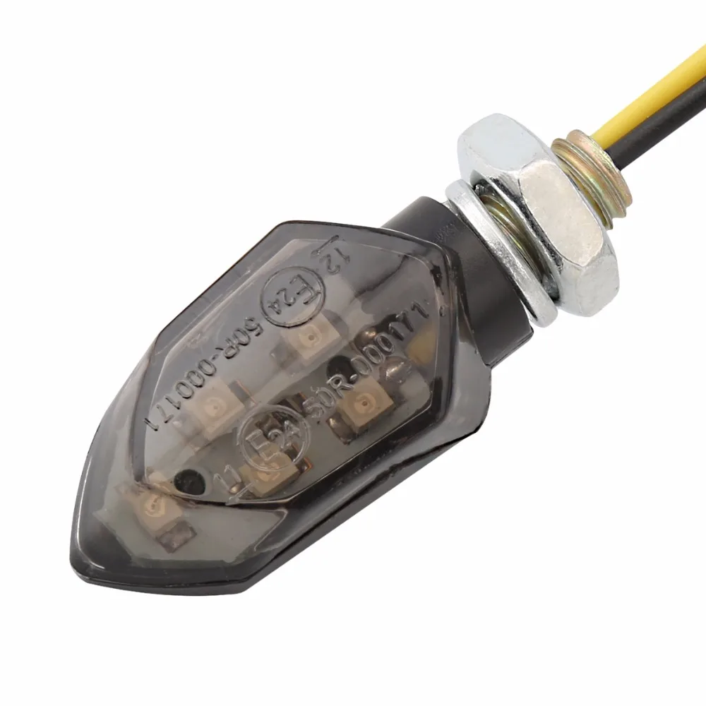 2 sztuk/partia uniwersalny wskaźnik kierunkowskazu motocykla żarówka Amber dla Honda Kawasaki Suzuki Yamaha lampa Flasher -