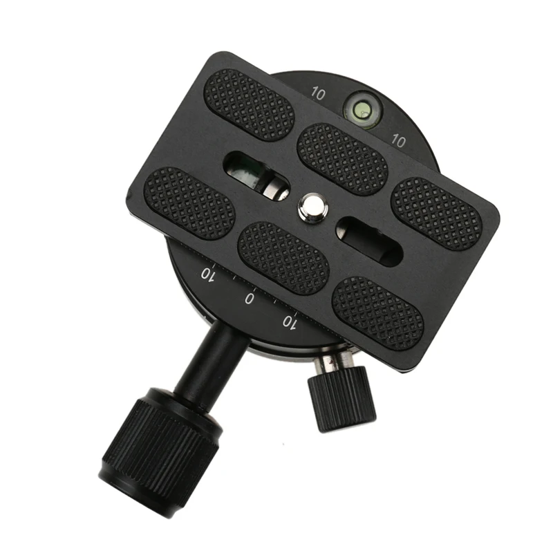 

360 Degree Panoramic Panning Head Clamp Standard 3/8" Threads Metal Quick Release Plate for DSLR Camera