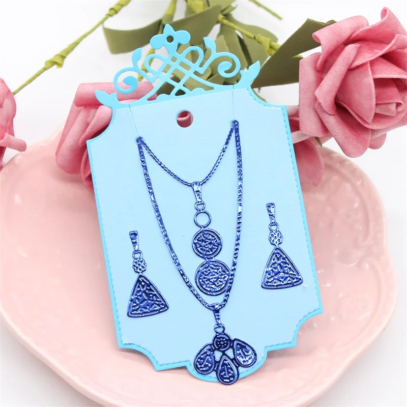 

KSCRAFT Lace jewelry holder tag Metal Cutting Dies Stencils for DIY Scrapbooking Decorative Embossing Paper Card Making Craft