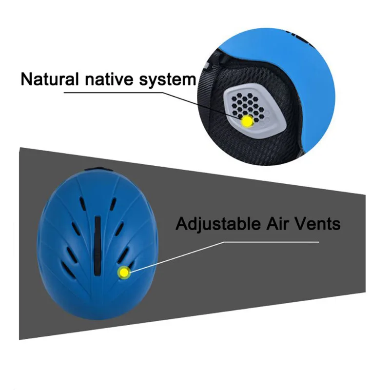 MOON Capacete de Esqui исполнение интегрированная формовка производственный унисекс для катания на лыжах под открытым небом сноуборд-Спорт Безопасность лыжный шлем передач Шлем de Ski a41
