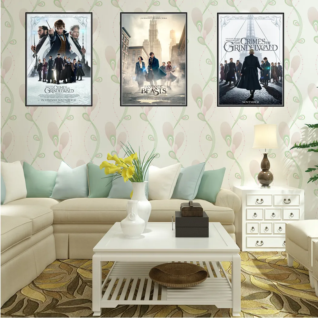

New Fantastic Beasts The Crimes of Grindelwald Movie White Kraft Paper Painting Art Print Poster Wall Picture For Home Decor