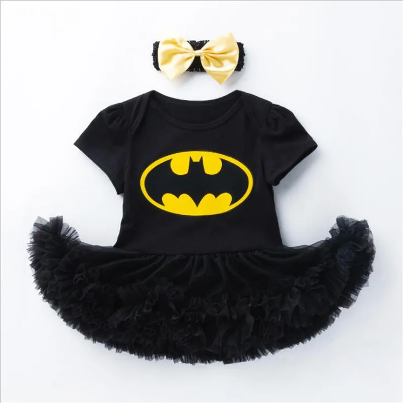 Одежда для маленьких девочек 1st пасхальные платья Модный комбинезон платье новорожденных Супермен Бэтмен день рождения хлопковые костюмы Bebe Vestido