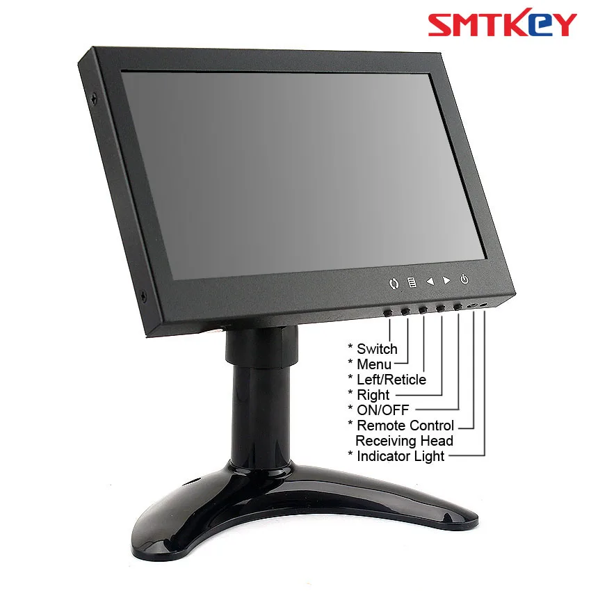 Metal 7 inch Mini cctv monitor HD HDMI lcd cctv monitor with HDMI / VGA / BNC-video input / RCA-Video input