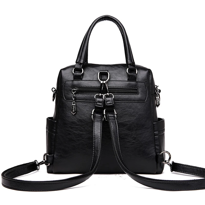 2019 de alta calidad de cuero mujer, Mochila de moda nueva llegada de Hardware de cosméticos mujer de gran capacidad bolso de escuela Mochila femenina 2019 de alta calidad de cuero mujer, Mochila de moda nueva llegada de Hardware de cosméticos mujer de gran capacidad bolso de escuela Mochila femenina