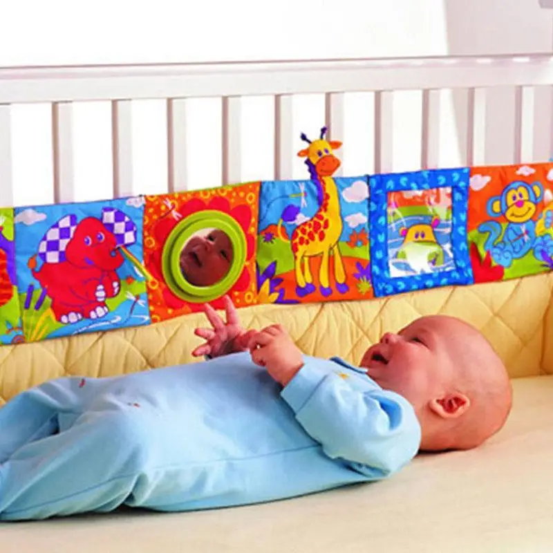 Зеркало исследование животных кровать познавать книга из ткани для детей игрушка в подарок милые популярные