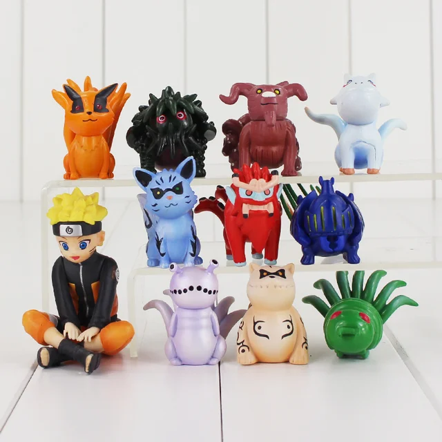 11pcs lot naruto figure toy bijuu tailed beasts kurama gyuki shukaku