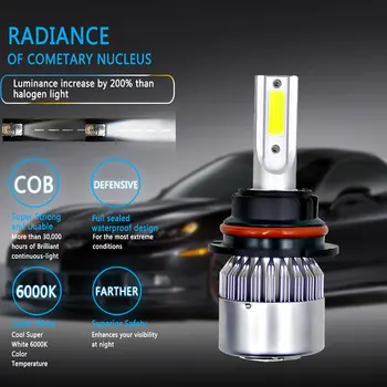 

1pcs LED Headlight Universal Car Lights Bulbs 6000K 9007/HB5 H3 H8/H9/H11 H13/9008 9004/HB1 880/881/H27 Front Lamp LED Fog Light