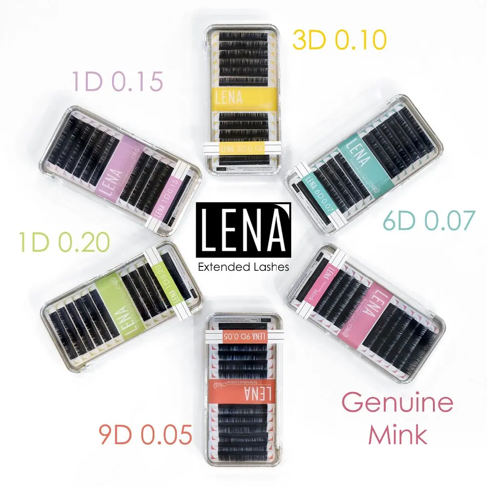 [0,05/0,07/0,10/0,15/0/20 C/D] LENA Super Black Nior ресницы Полупостоянный Индивидуальный Наращивание ресниц