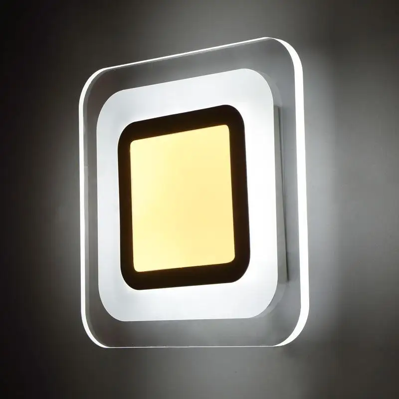 

110v -220v Acrylic Led Wall Lamp Aluminum Wall Light Lamps Luminarias Wall Lights For Home Stair Light Led Bathroom Applique