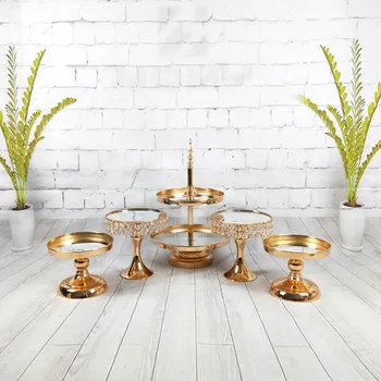 

3pcs-5pcs Gold Silver Baby Mirror cake stand cupcake tray cake tools home decoration