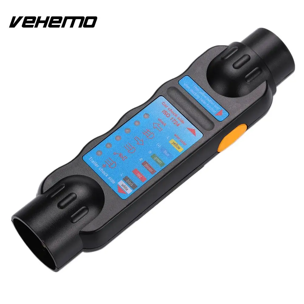 

Vehemo 12V 7Pin Plug Socket Wiring Circuit Tester For Car Trailer Caravan Towing Light
