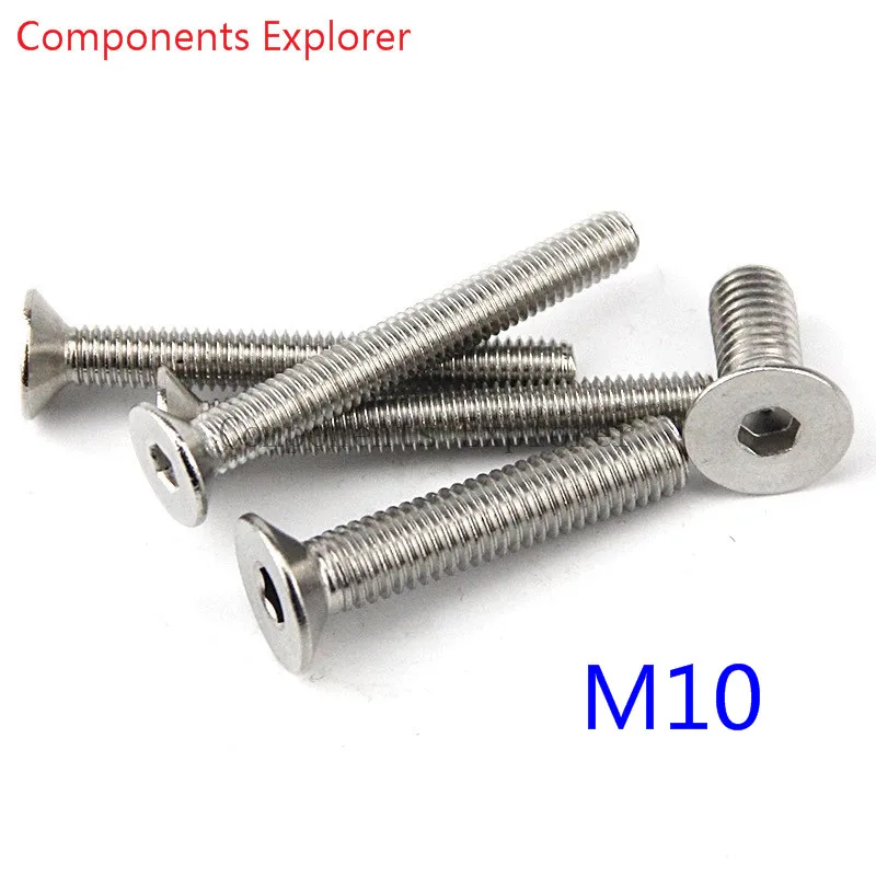 304 Stainless steel Flat head bolts M10*16/20/25/30mmin Bolts from Home Improvement on