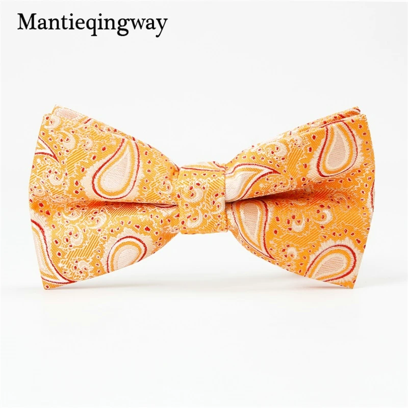 Mantieqingway полиэфир галстуки бабочки для мужчин с принтом узкие свадебной вечеринки