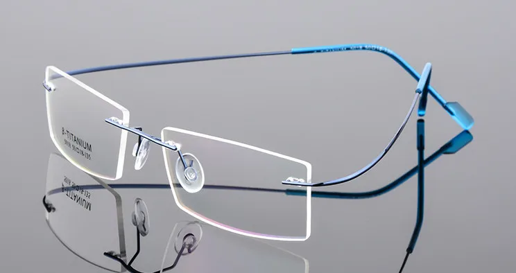 Ультра-светильник rimless оправы для очков мужские и женские Титан сплав оправа