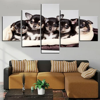 

5pcs/set diy diamond Painting Chihuahua dog full square/round drill 5d mosaic diamond embroidery animal pet dog multi-picture