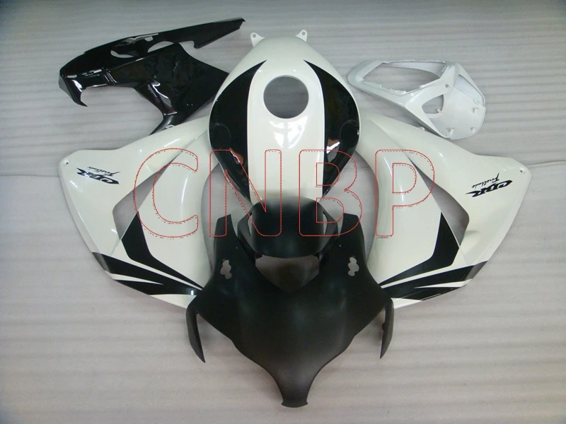 Тела Наборы CBR1000RR 2008-2011 черный, белый цвет Пластик Обтекатели CBR 1000 RR 08 09 Обтекатели для Fireblade 08 09 без краски