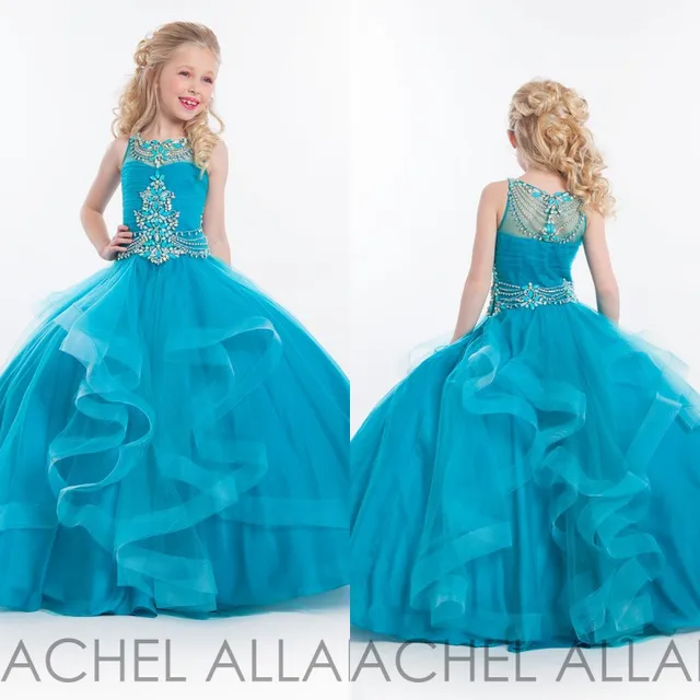 Aliexpress.com : Buy Girls Beauty Long Pageant Dresses Ball Gown Tulle ...