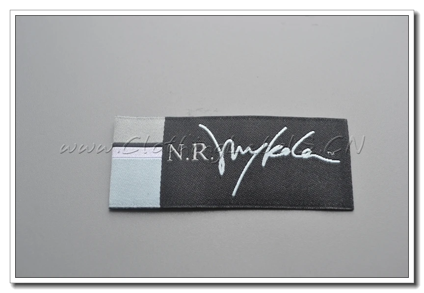 Custom woven labels for clothing, 100% polyester, as custom design, high quality-in Garment ...