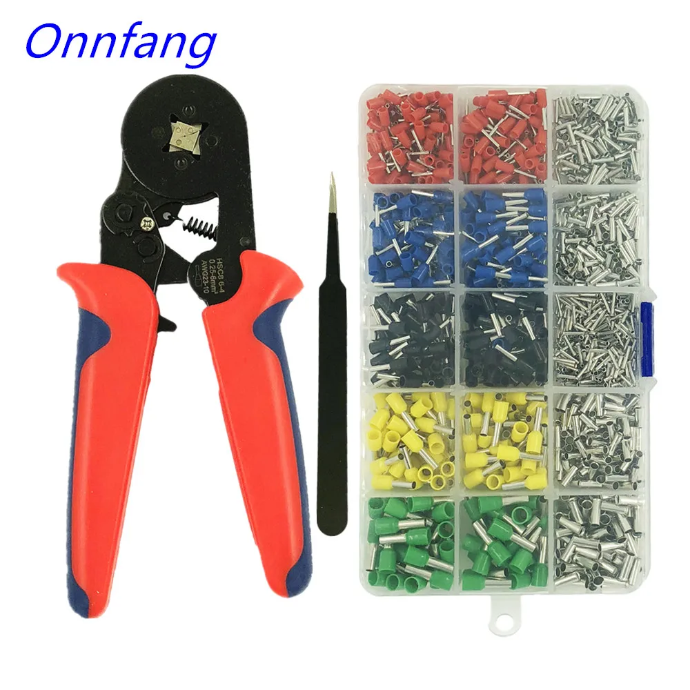 

Crimping Plier AWG 24-10 Ferrules set Wire Cable Tube Terminals Crimping Pliers Wire crimp terminal connector Multi Hand Tools