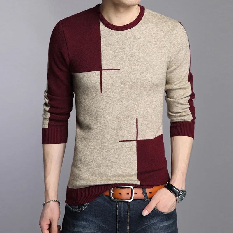 Liseaven, Мужской Повседневный пуловер, свитер, модный, круглый вырез, трикотаж, длинный рукав, мужские пуловеры