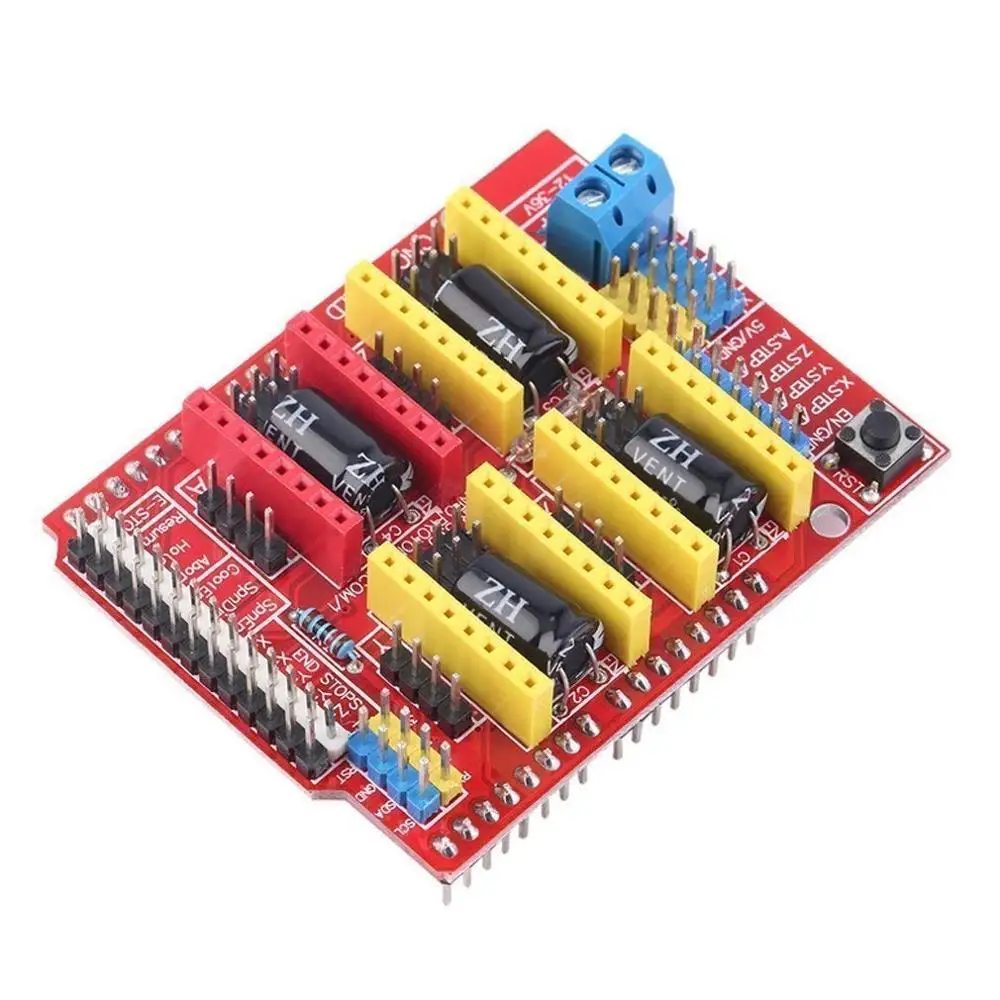 3D طابعة CNC كيت ، لاردوينو GRBL درع + UNO R3 مجلس + RAMPS 1.4 الميكانيكية التبديل Endstop + DRV8825 موتور سائق + نيما 17 موتور