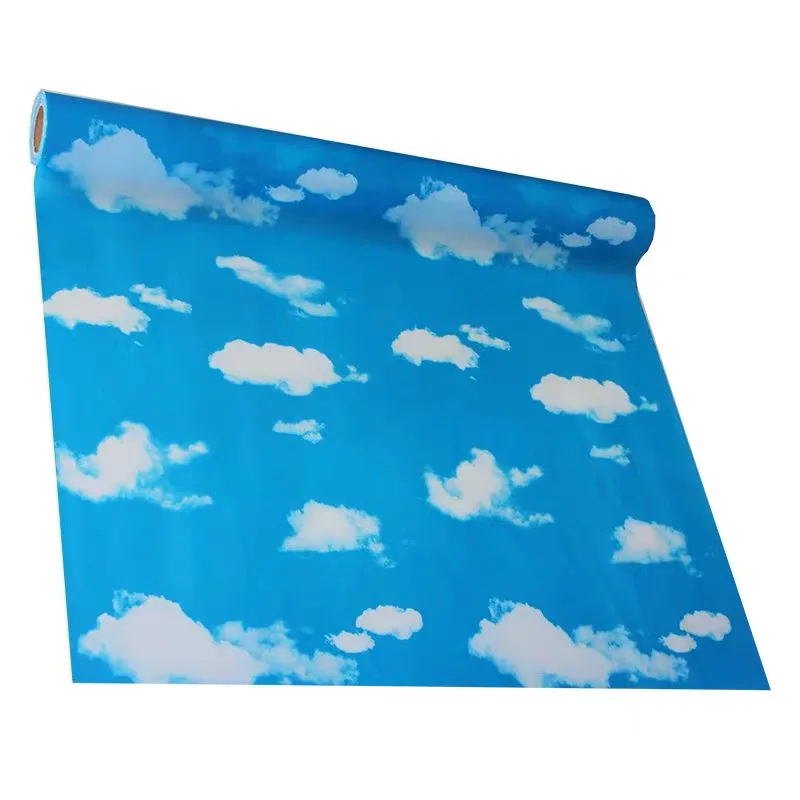 Голубое небо белое облако оконная Пленка стеклянная наклейка пятнистая самоклеящаяся ПВХ пленка для мебели конфиденциальность матовая декоративная 45*200 см