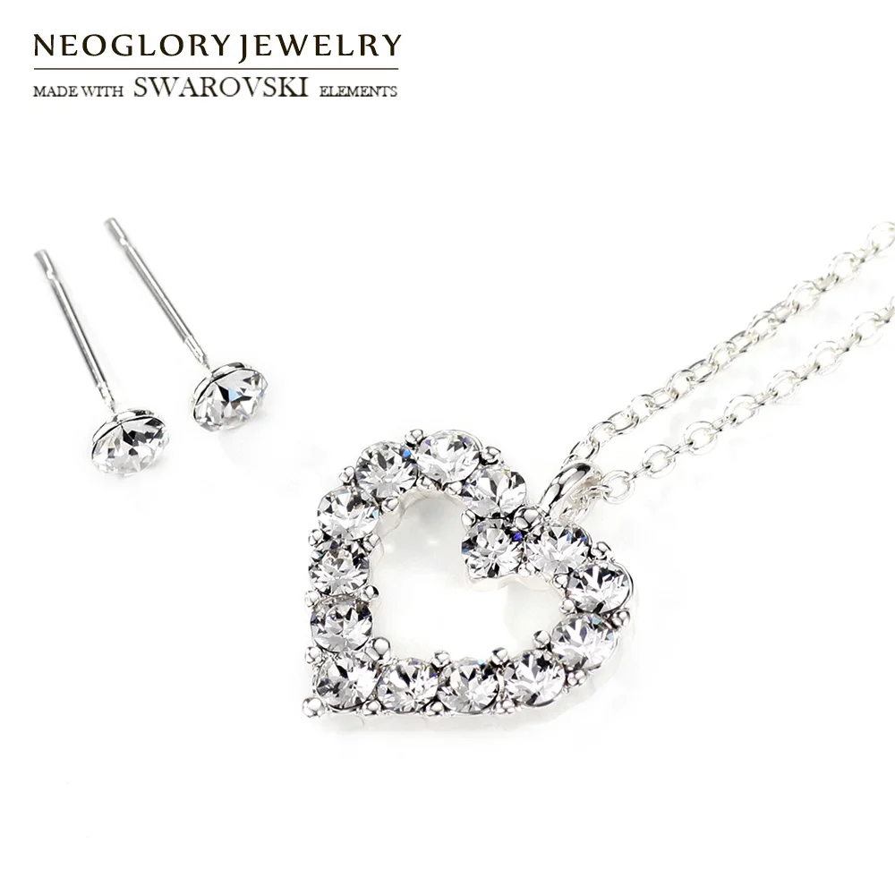 Комплект из колье и серёг с кристаллами Swarovski|necklace with earrings|earrings necklaceneoglory jewelry sets |
