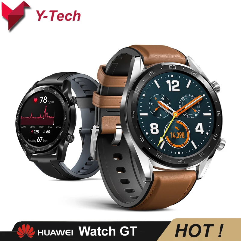 Huawei Watch GT Смарт часы Поддержка gps 14 дней Срок службы батареи 5 атм водонепроницаемый телефонный Звонок трекер сердечного ритма для Android iOS