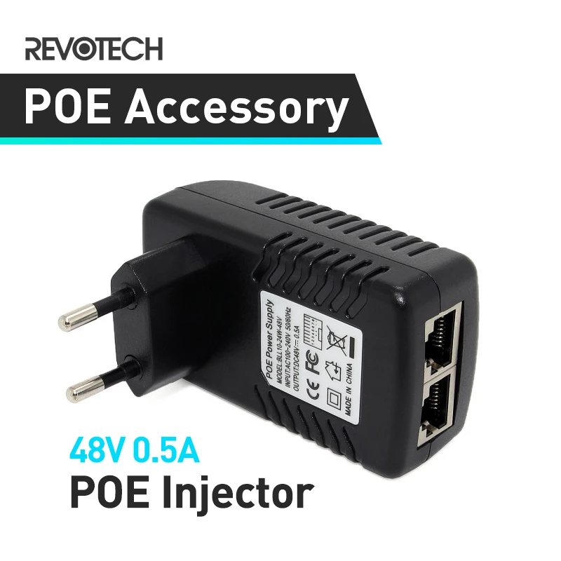 

Brand New Active Power Adapter POE Injector PSE Output DC48V 0.5A Power over Ethernet 4&5(+),7&8(-),EU plug