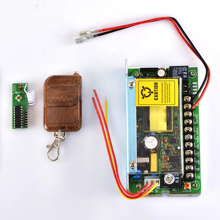 

AC100-240V to 12V/5A Power Supply for Door Entry Access Control System Support Backup Battery and Remote Controller