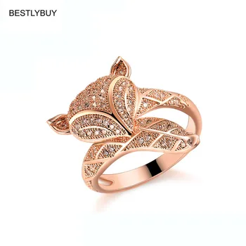 

BESTLYBUY 2018 New Trend Original 925 Sterling Silver Fox Rings For Women Fashion Jewelry Adjustable Size Free Shipping