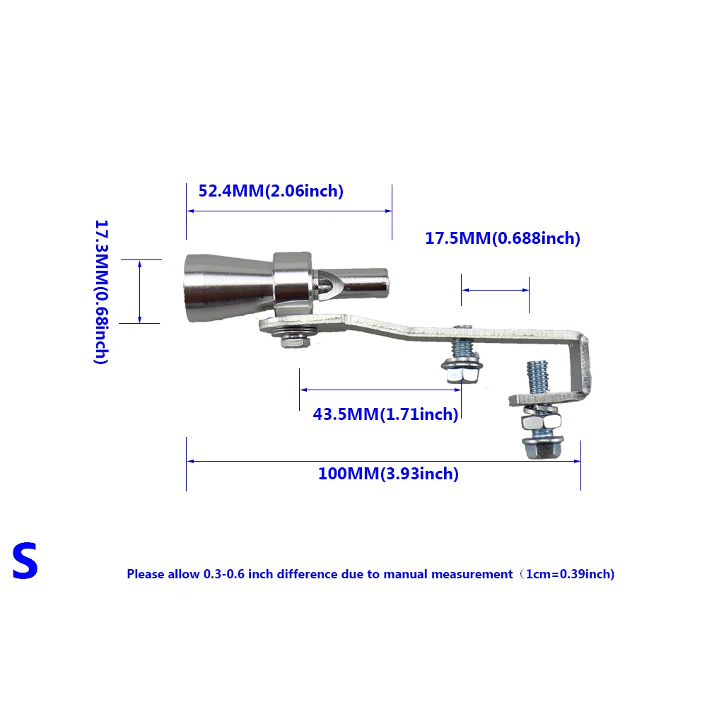 Автомобильный турбо-свисток глушитель выхлопной трубы авто предохранительный клапан-симулятор Универсальный для всех автомобилей Автомобильный Стайлинг Tunning S/M/L/XL - Цвет: Silver-S