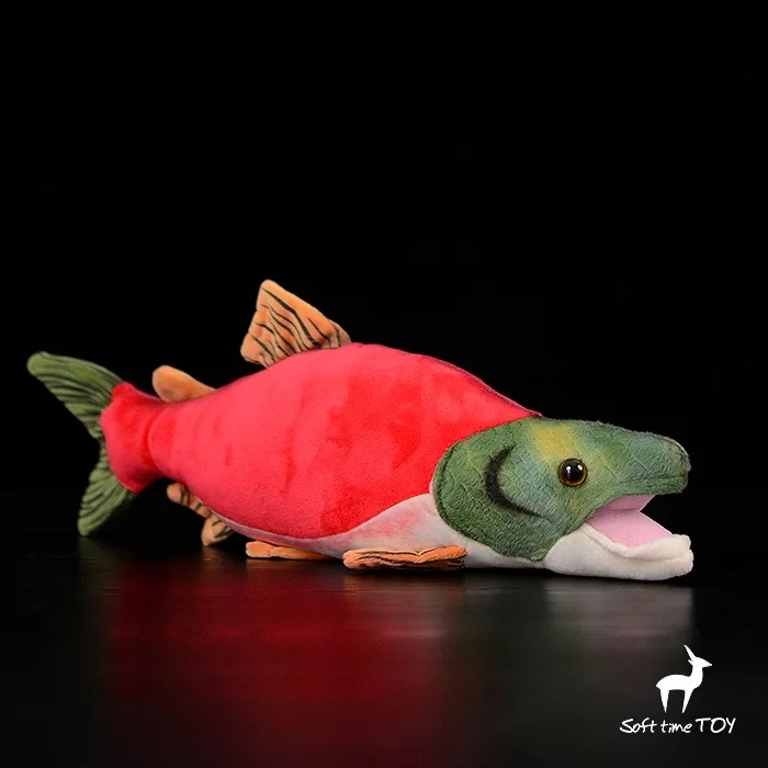 Simulation Marine Animals Lovely Red Salmon Doll Plush Toy Catfish