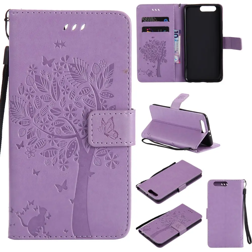 

MuTouNiao Light Purple Leather Flip Case Cover For Huawei P7 P8 P9 P10 P20 G9 GR3 Nova Lite 2 Plus Pro Mini 2017