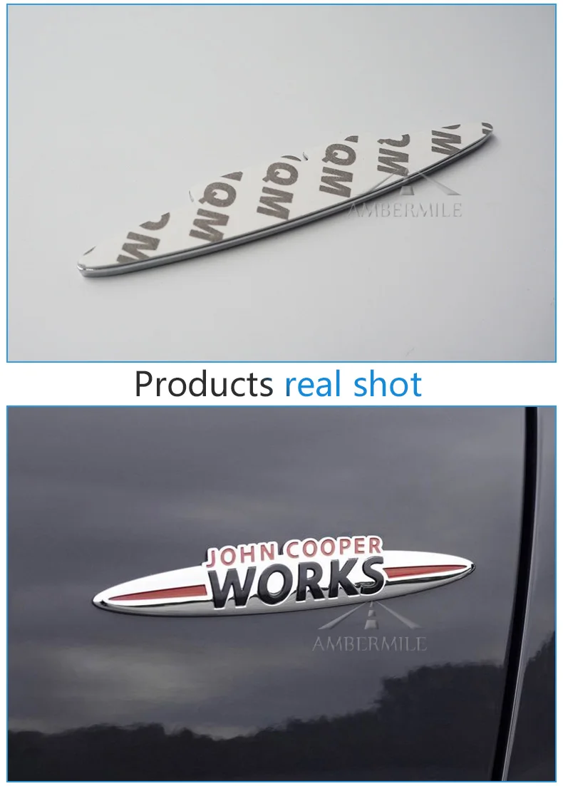  Metal Mini JCW Stickers Emblem Car Body Sticker for Mini Cooper Countryman JCW F56 R56 R60 R53 Accessories Car-styling (4)