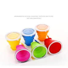 Дорожная чашка из нержавеющей стали, силиконовое телескопическое складывание, телескопическая складная кофейная чашка, уличная спортивная чашка