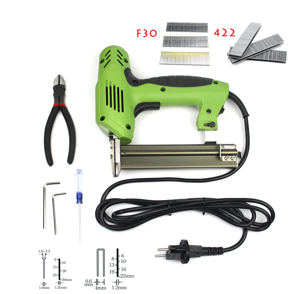  2 In 1 Framing Tacker Electric Nails Staple Gun 220V Electric Power Tools Electric Stapler Gun With