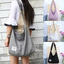 Женская Холщовая Сумка через плечо, сумка-мессенджер для девушек, сумка для путешествий, модная сумка для покупок