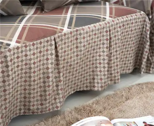 1 2 3 4 Seater Checked Linen Blend Slipcover Sofa Cover Anti Slip Indoor Furniture Cushion Home Decor No Pillow
