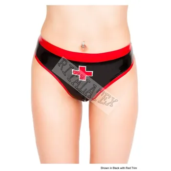 

Latex string panties with trim Sexy Latex Women's T-BACK Latex Briefs Ladies Panties