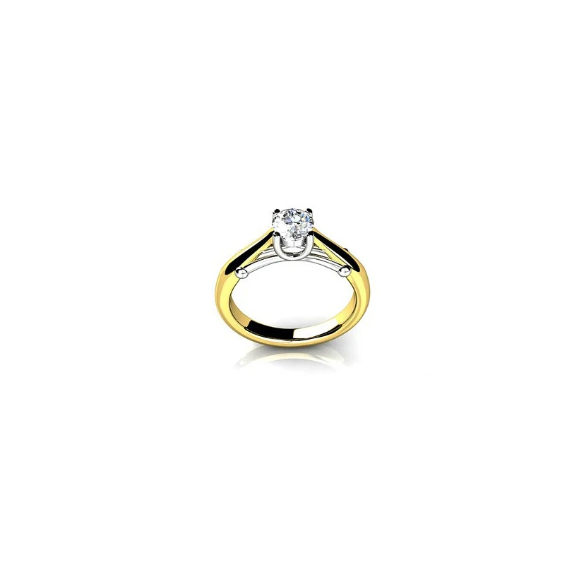 AINOUSHI 1ct Solitaire кольцо с круглой огранкой, имитированное кольцо, настоящее 925 пробы, серебряное кольцо для женщин, свадебное обручальное предложение, ювелирное изделие