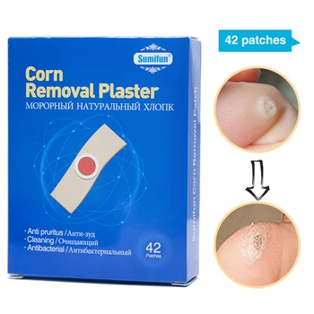 

New Fashion 42Pcs/Box Foot Corn Removal Plaster Warts Thorn Patch Feet Callus Remove Soften Skin Cutin Sticker Cure for Callus
