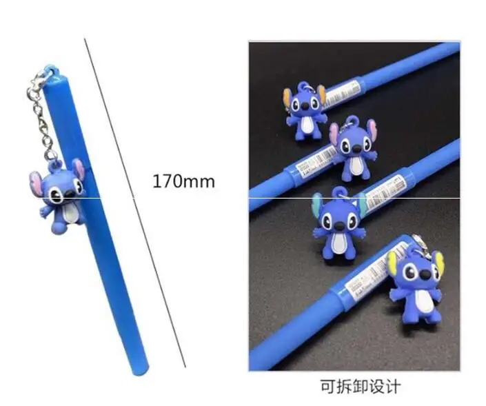 35pcs-lot-cartoon-stitch-pendant-gel-pen-office-school-unisex-pen-0-5mm-black-ink-monster