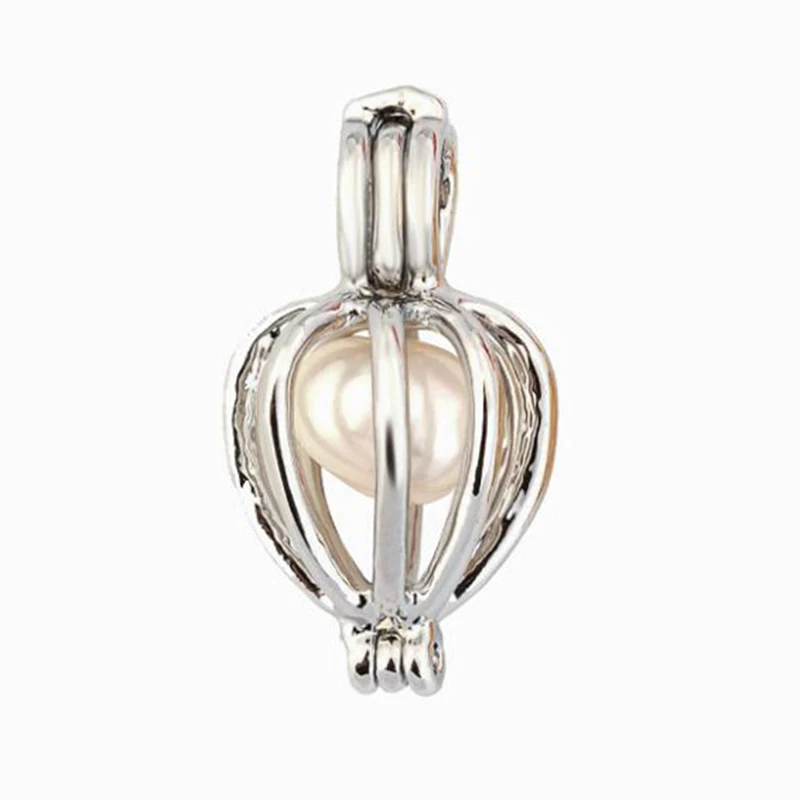 Серебряная жемчужная клетка искусственная тыква кулон эфирное масло диффузор