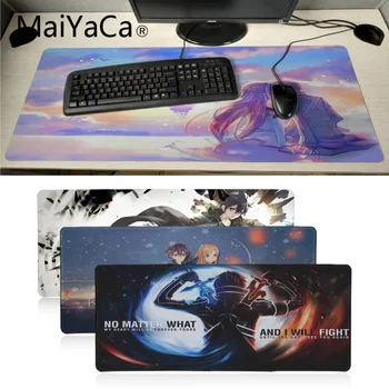 

MaiYaCa sword art online sao Krito Asuna anime mouse pad gamer play mats Speed Version Gaming mouse pad Keyboard Pad for lol